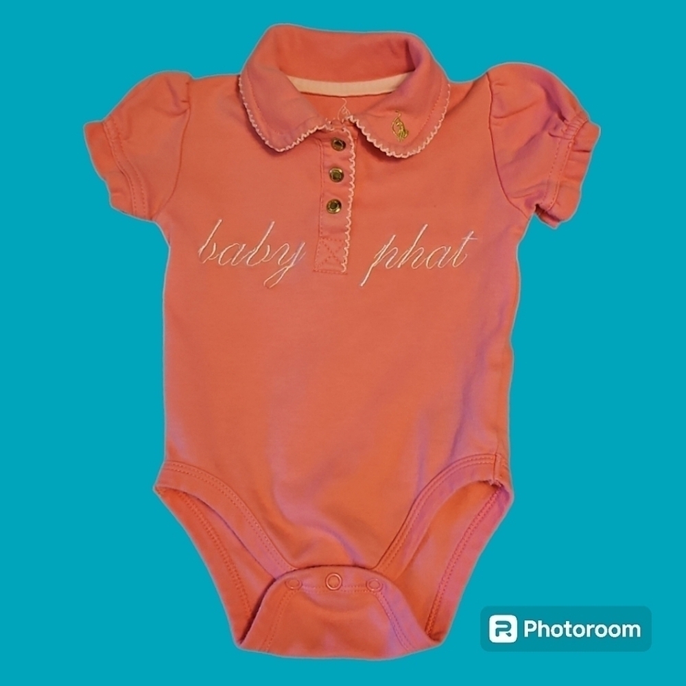 VTG BABY PHAT Pink Logo Onesie